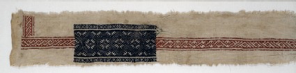 Textile fragment with interlace and diamond-shapesfront