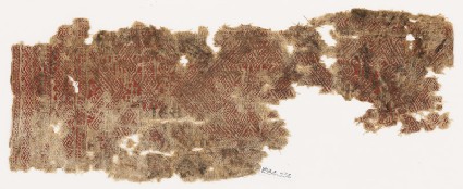 Textile fragment with diamond-shapes and hooksfront