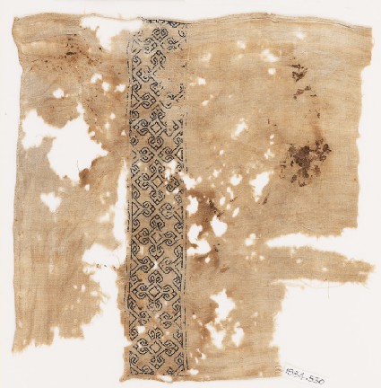 Textile fragment with quatrefoils, possibly from a sashfront