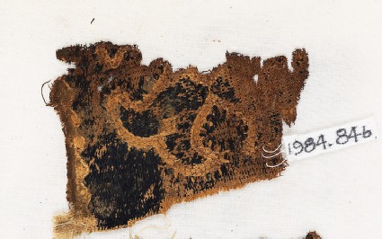 Textile fragment with Maltese crossfront