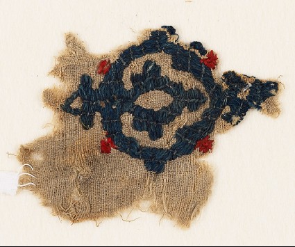 Textile fragment with medallionfront