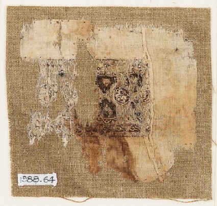 Textile fragment with band of decorationfront