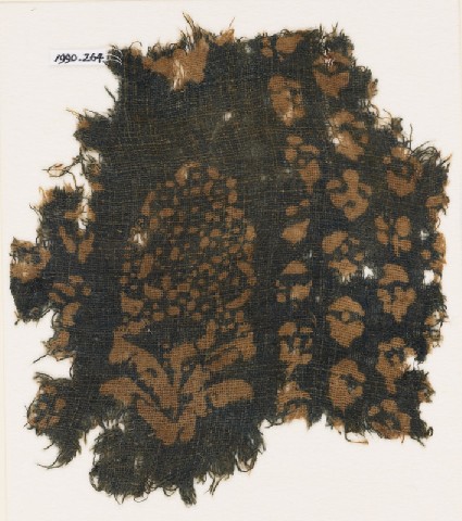 Textile fragment with large flowerfront