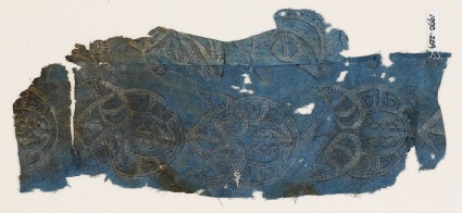 Textile fragment with tear-drops and wing-shapesfront