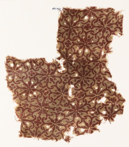 Textile fragment with interlocking spiralsfront