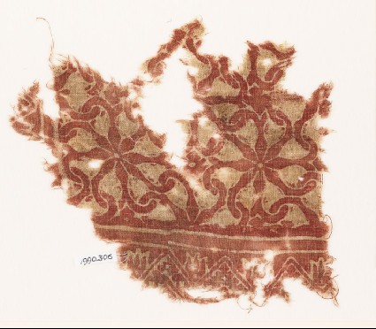 Textile fragment with interlocking spiralsfront
