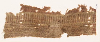 Textile fragment with spikes and diamond-shapesfront