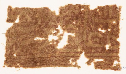 Textile fragment with scriptfront