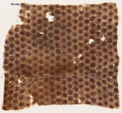Textile fragment with small rosettesfront