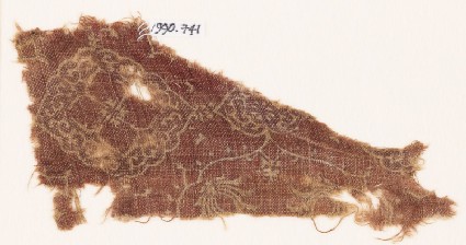 Textile fragment with medallions and tendrilsfront