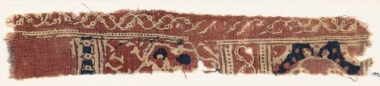 Textile fragment with interlacing vines and possibly medallionsfront