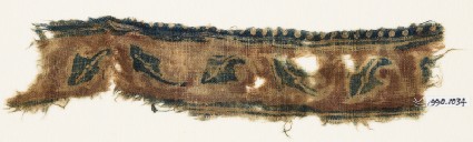 Textile fragment with leavesfront