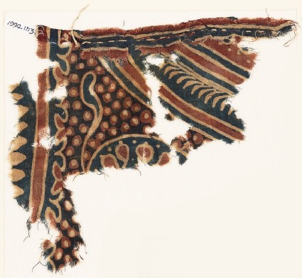 Textile fragment, possibly with part of a large medallionfront