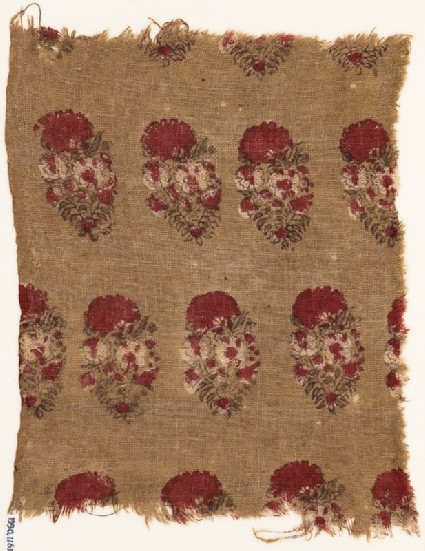 Textile fragment with flowersfront