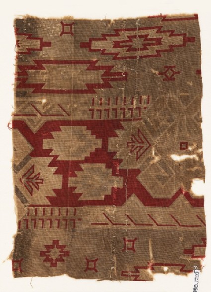 Textile fragment with geometric designfront