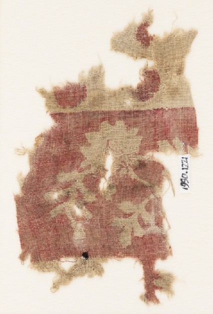 Textile fragment with flowersfront