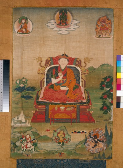 Enthroned grand lama of the Nyingmapa schoolfront