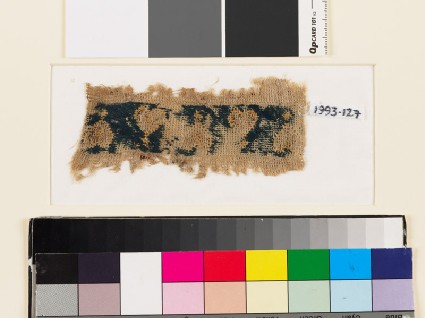 Textile fragment with heartsfront