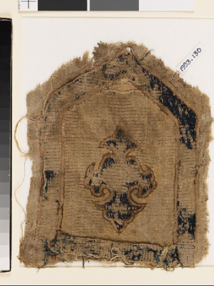 Textile fragment with elaborate crossfront