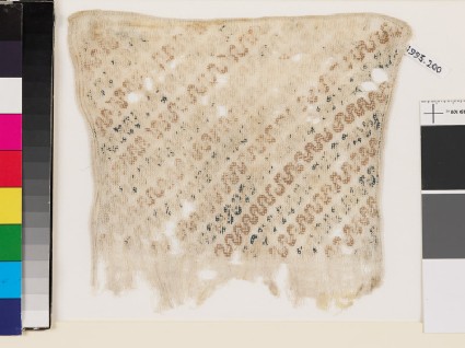 Textile fragment with wave pattern, probably from a sashfront