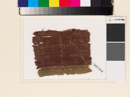 Textile fragment with large and small diamond-shapesfront