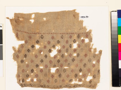 Textile fragment with geometric shapes, probably from a tunicfront