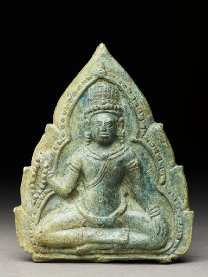 Plaque with a seated bodhisattvafront