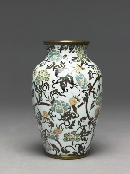 Baluster vase with stylized flowersside