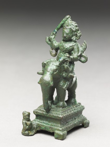 Figure of Indra, god of rain, storms, and waroblique