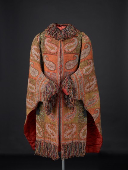 English lady's surcoat made of Kashmir shawl piecesfront