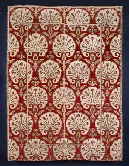 Ottoman velvet with carnationsfront