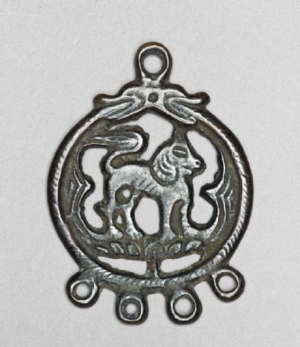 Talismanic plaque, or tokcha, with hybrid animalfront