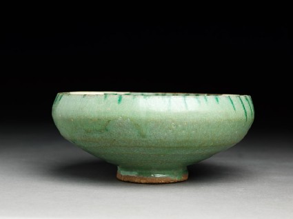 Bowl with green splashesside