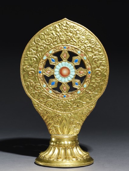 Monstrance with the Wheel of the Law, or Dharmachakraside
