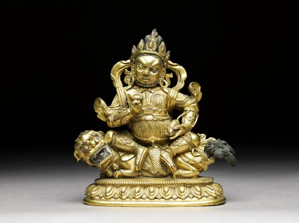 Figure of Vaishravana on a lionfront