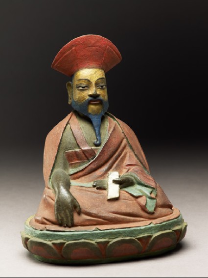 Seated figure of a philosopher, possibly Nagarjunaside