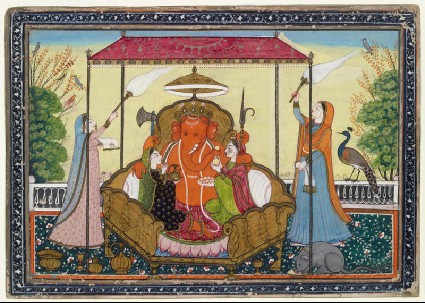 Ganesha with his wives and attendantsfront