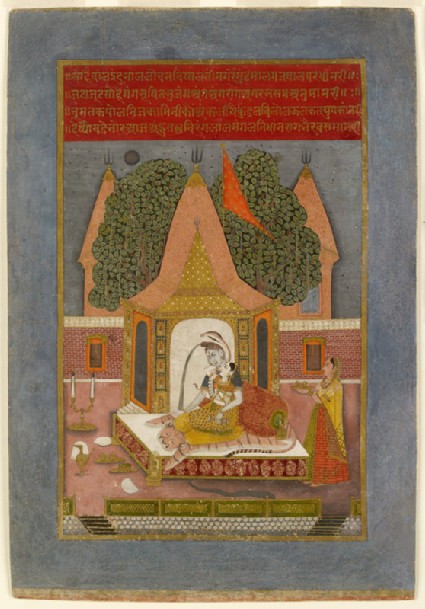 Shiva and Parvati at nightfront