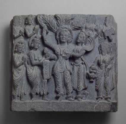 Relief depicting the birth of the Buddhafront