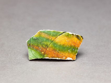 Sherd with three-colour glazefront