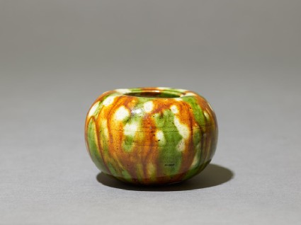 Jar with three-colour glazeoblique