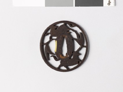 Tsuba with two horses and bamboo twigsfront