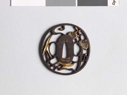 Tsuba with arrow-head and aoi, or hollyhock, leavesfront