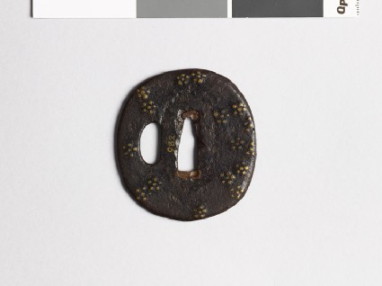 Tsuba with scattered plum-blossomsfront