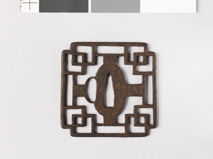 Tsuba with overlapping squaresfront
