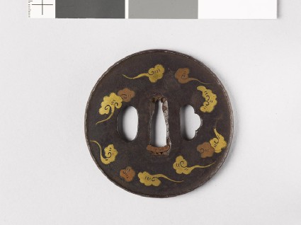 Round tsuba with cloudsfront