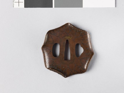 Octagonal tsuba in the form of a lotus leaffront