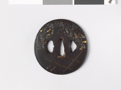 Tsuba with gourd and bamboo trellisfront