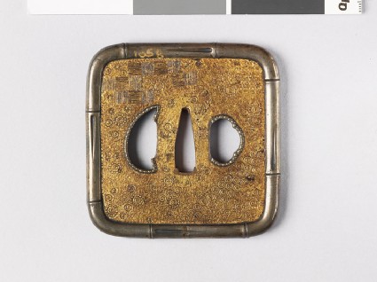 Tsuba with bamboo-shaped rimfront