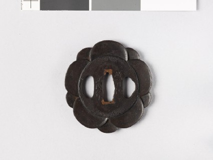 Tsuba in the form of a double plum blossomfront